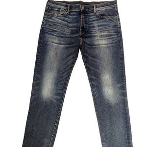 Lucky Brand 223 Straight Advanced Stretch Jeans 36 x 32 Medium Blue Distressed